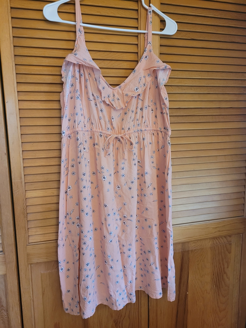 torrid Peach Floral Tie-Waist Dress